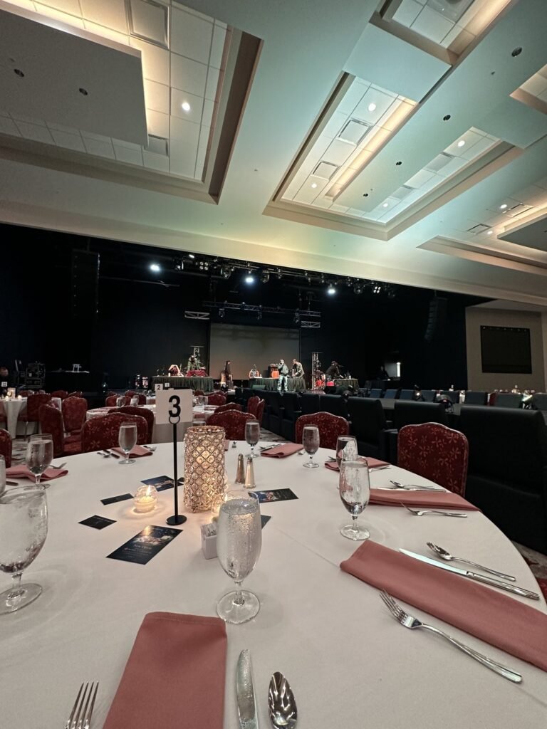 Live show stage during soundcheck