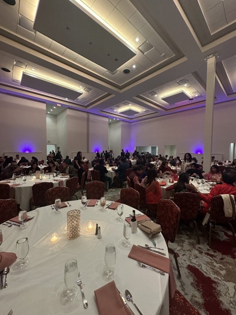 Community gala dinner with guests